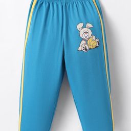 Tango Single Jersey Knit Full Length Lounge Pants With Bunny Print - Blue-image-67
