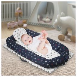 BABIES BLOOM Foldable Portable Baby Bedding Set with Pillow Baby Bedding Set, Baby Beddings Baby Crib Set (Blue) (90x45x10 cm) (0-36 Months)-18