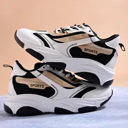 Shoetopia Colour Blocked Sneakers - White-picture-10