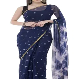 DURGA EMPORIO Bandhani Zari Pure Chiffon Designer Bandhani Saree-image-56