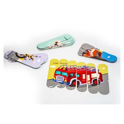 Majestic Book Club Transport Stick Puzzle | 24pcs Double-Sided Cardboard Puzzles | 8 Fun Vehicle-Themed Puzzles for Learning & Play | Boosts Creativity & Focus | Ideal for Ages 3+ image 2