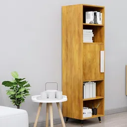 HEXA RED Brown Wooden Book Shelf-image-95