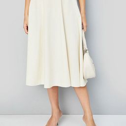 max A-Line Belted Midi Skirt-image-86