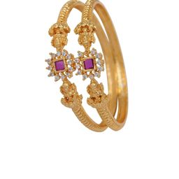 Anouk Set Of 2 Gold-Plated American Diamond Studded Bangles image 2