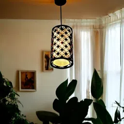 prop it up Decorative Pendant Light with Mesh Shade, Black, 17 cm Diameter, Without bulb Ceiling Light Ceiling Lamp image 3