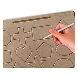 minileaves Montessori Wooden Patterns and Geometric Shapes Tracing Boards - 11 Shapes image 5