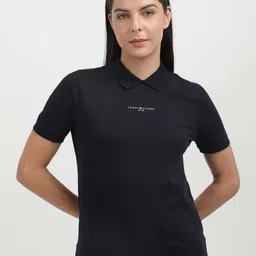 Tommy Hilfiger Women Hooded Organic Cotton Pockets T-shirt-picture-1