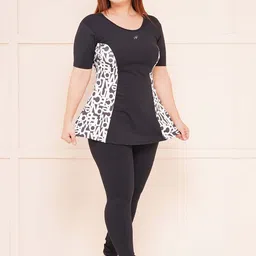 Keepfit Abstract Printed Padded Plus Size Swim Set image 2
