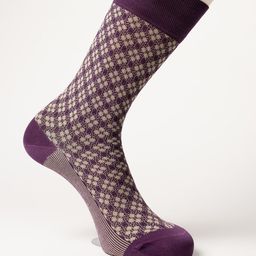 Theater Men's Plaid Dress Socks - Black-51