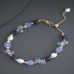 Kushal's Fashion Jewellery Gold-Plated Zircon Studded Wraparound Bracelet-picture-13