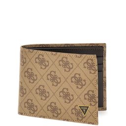 GUESS Men Geometric Printed Leather Two Fold Wallet-2