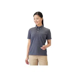 AS ONE Unisex Moisture-Absorbing & Quick-Drying Polo Shirt SS Size 100% Polyester Navy, 8-6734-01-image-15