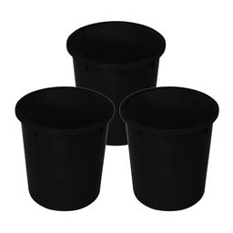 Kuber Industries 3 Pcs Black Open Dustbins - 5 L Each image 2
