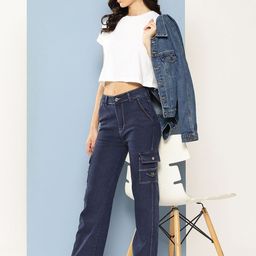 CORSICA Women Blue Cotton Stretchable Jeans-picture-31