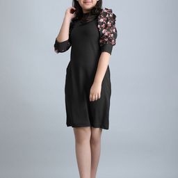 PaheliRani Puff Sleeve Formal Fit & Flare Dress-image-61