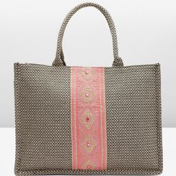 Anouk Geometric Textured Structured Tote Bag image 2