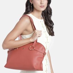 Baggit Red Solid Structured Shoulder Bag image 2