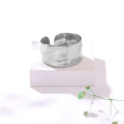 Yellow Chimes Rhodium Plated Adjustable Band Finger Ring-16