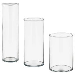 ikea cylinder Vase, set of 3, clear glass-picture-11