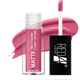 RED 4 Miss Perfect Transfer Matte Liquid Lipstick - 4 g -Sweet Pink-50