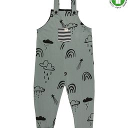 Turtledove London Sleeveless Organic Cotton Dungaree Cloud Print - Grey-image-58