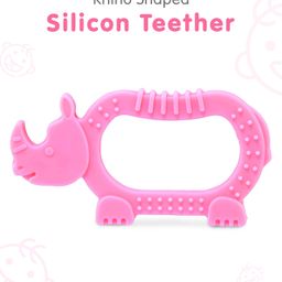 fab n funky Rhino  Shaped Silicon Teether - Pink-picture-36