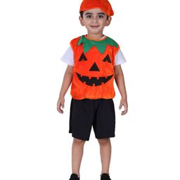 Itsmycostume Halloween Theme Carved Pumpkin Printed Halloween Costume Set - Orange-image-68