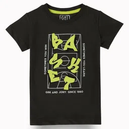 Gini and Jony Boys Printed Applique T-shirt-image-10