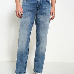 SF JEANS by Pantaloons Men Straight Fit Heavy Fade Jeans-picture-1