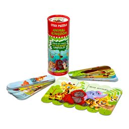 Majestic Book Club Animal Kingdom Stick Puzzle | 24pcs Double-Sided Cardboard Puzzles | 8 Fun Animal-Themed Puzzles for Learning & Play | Develops Focus & Problem-Solving Skills | Ideal for Ages 3+ image 4