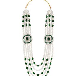 I Jewels Men Gold-Plated Moti Mala Necklace-image-19