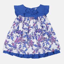 YOUNG BIRDS Floral Print Fit & Flare Cotton Dress-image-89
