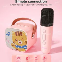 Fiddlerz Karaoke Machine with Handheld Karaoke Mics Speaker Machine for Kids Bluetooth Speaker Microphone Set - Color May Vary image 5