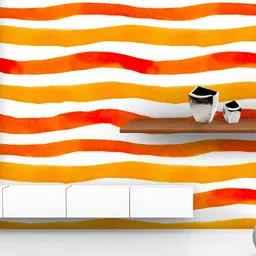 ArtzFolio Printed UV-Resistant Anti-Bacterial Colorful Stripes Peel & Stick Wallpaper-image-46