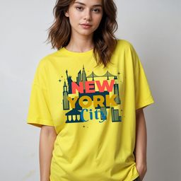 SMARTEES Graphic Printed Round Neck Drop-Shoulder Sleeves Cotton Oversized T-shirt-image-54