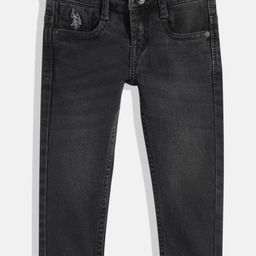 U S Polo Assn Kids Boys Grey Super Stretch Skinny Fit Stretchable Jeans-image-67