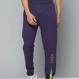 HRX By Hrithik Roshan Training Men Evening Blue Bio-Wash Brand Carrier Track Pants-image-24