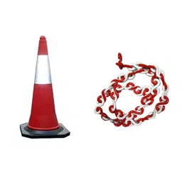 Japsin Instrumentation PVC Traffic Safety Cone (Pack of 20) with 20m Chain-picture-41