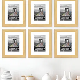 Art Street Beige 5 to 7 Pieces Wood Wall Photo Frames-image-81