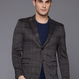 ESSAS club Slim-Fit Single-Breasted Checked Blazer-77