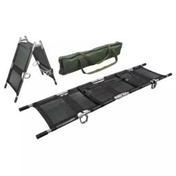 Welltrust Healthcare Double Fold 150 Kg Capacity Mid Steel 2 Fold Stretcher, WSH-1442-35