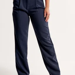 Chemistry Women Relaxed Straight Leg Straight Fit High-Rise Pleated Wide Leg Trousers-picture-0