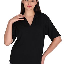 TRAQUILA Women V-Neck Drop-Shoulder Sleeves T-shirt-picture-17