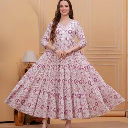 FASHION DEPTH Women Floral Printed Thread Work Floral Anarkali Kurta-image-98