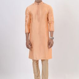 azania Mandarin Collar Straight Kurta With Trousers-image-60