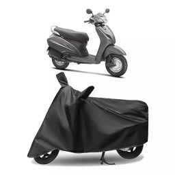 Auto Pearl Polyester Two Wheeler Cover for Honda Activa 3G (Grey)-image-58