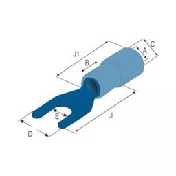Braco Ring Tongue Fork Terminal Insulated 4-6-5.1 mm² Copper Assorted, RFI-888 image 3