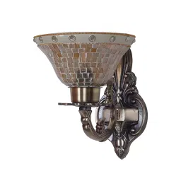 Fos Lighting Classic Meenakshi Single Light Mosaic Glass Wall Sconce - Meena-Alu-MNKKatora-WL1-image-89