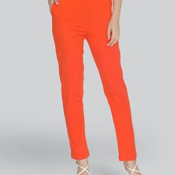 LYRA Women Orange Smart Solid Trouser-picture-24