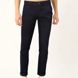 Flying Machine Men Navy Blue Trousers-image-97
